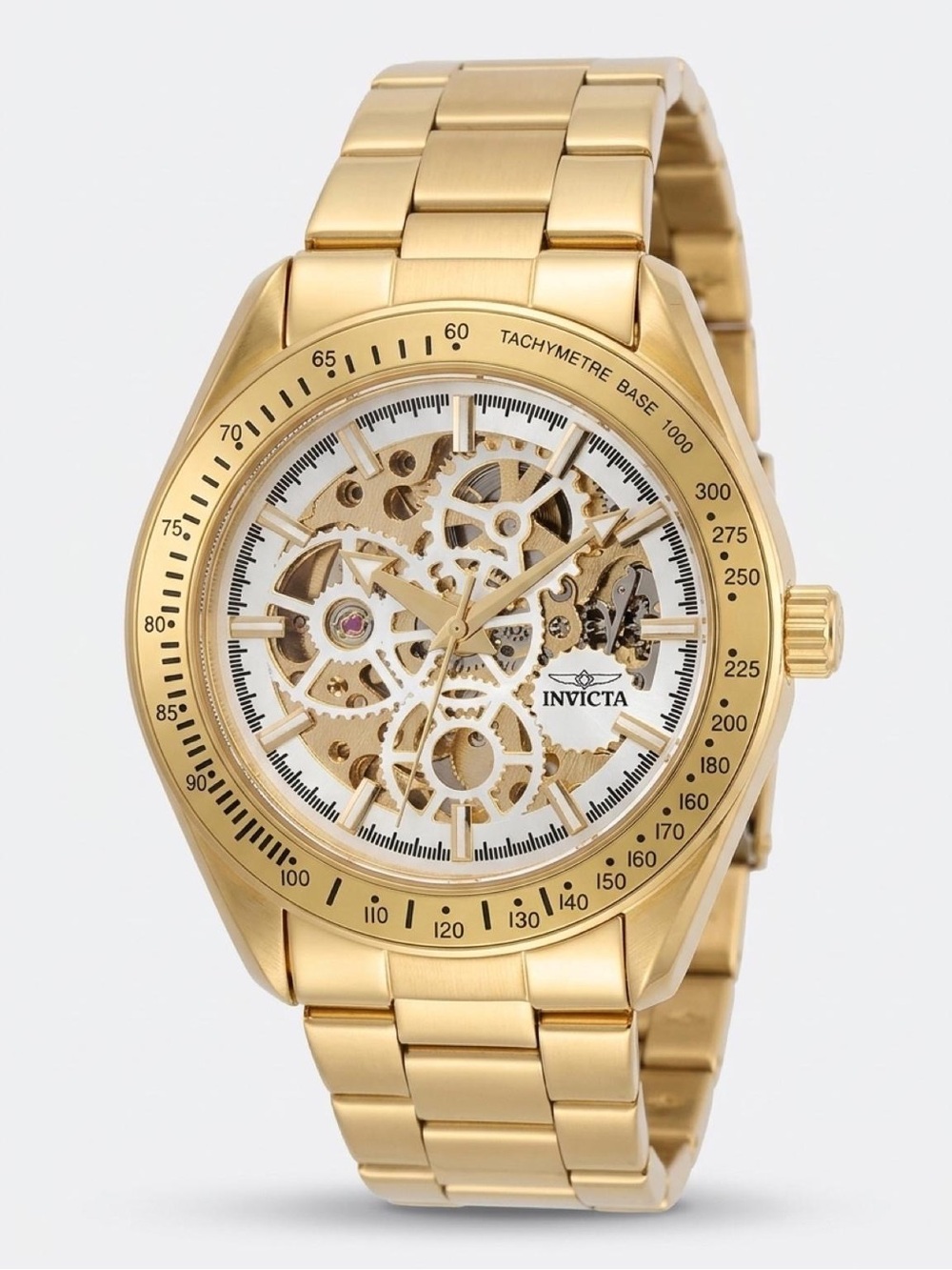 Invicta Objet D Art Excelsior Automatic Gold Skeleton Automatic Men's Watch 43mm